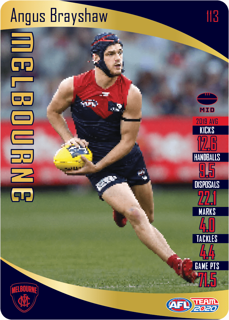 Angus Brayshaw, Gold, 2020 Teamcoach AFL