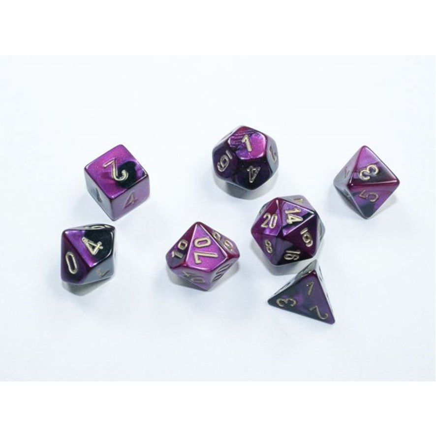 CHX 20640 Gemini Mini Black-Purple/Gold 7-Die Set