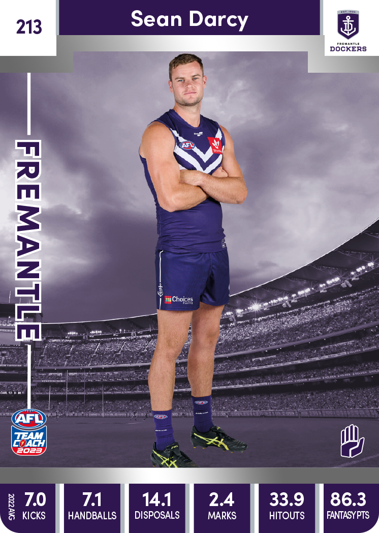 Sean Darcy, 213, Silver Parallel, 2023 Teamcoach AFL