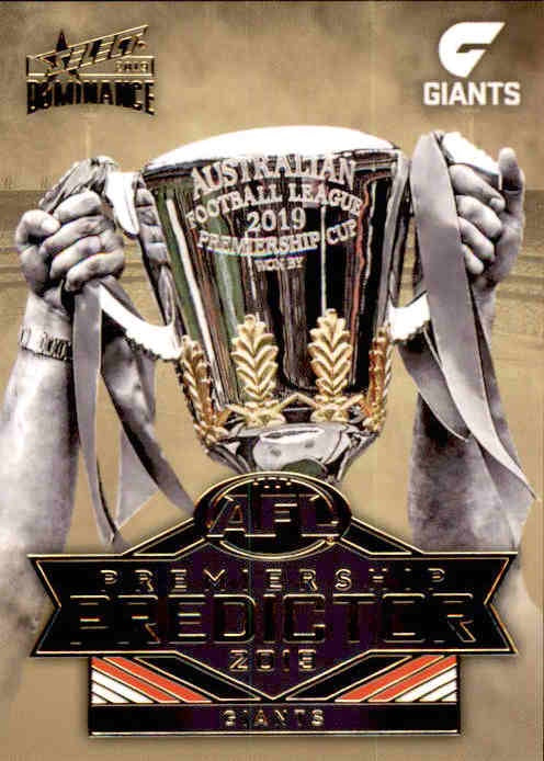 GWS Giants, Gold Premiership Predictor, 2019 Select AFL Dominance