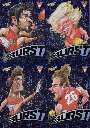 2016 Select Footy Stars Blue Starburst, Sydney Swans Team Set