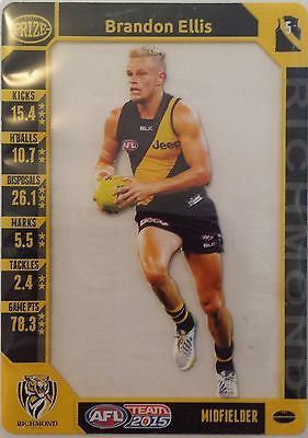 2015 Teamcoach Prize card, Brandon Ellis, Richmond Tigers
