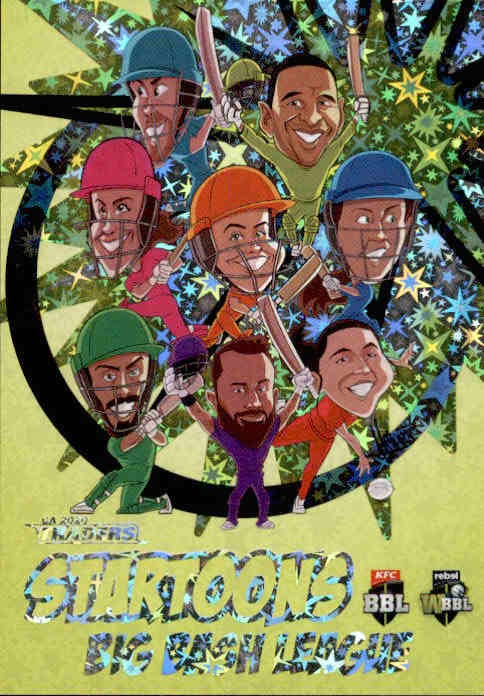 Green Startoons Header Card, 2020-21 TLA Cricket Australia and BBL