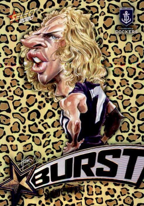 Nat Fyfe, Leopard Starburst, 2020 Select AFL Footy Stars
