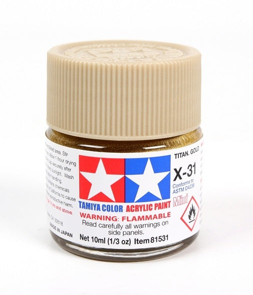 TAMIYA ACRYLIC MINI X-31 TITANIUM GOLD 10ml