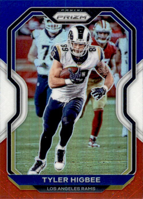 Tyler Higbee, Red White Blue Prizm, 2020 Panini Prizm Football NFL
