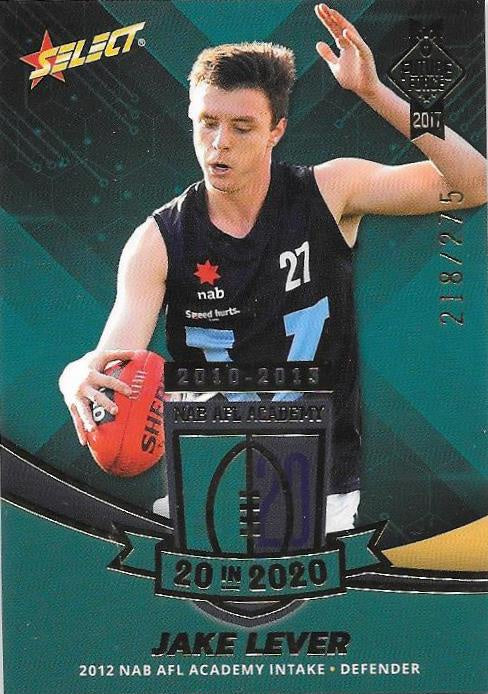 Jake Lever, 20 in 2020, 2017 Select AFL Future Force