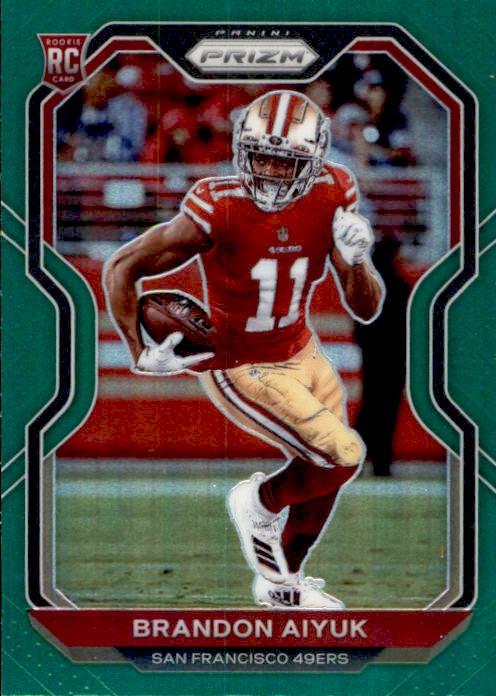 Brandon Aiyuk, RC, Green Prizm, 2020 Panini Prizm Football NFL