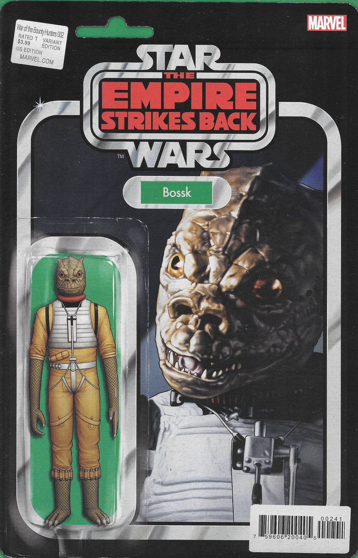 Star Wars, War of the Bounty Hunters #2 Comic Carded Bossk Variant