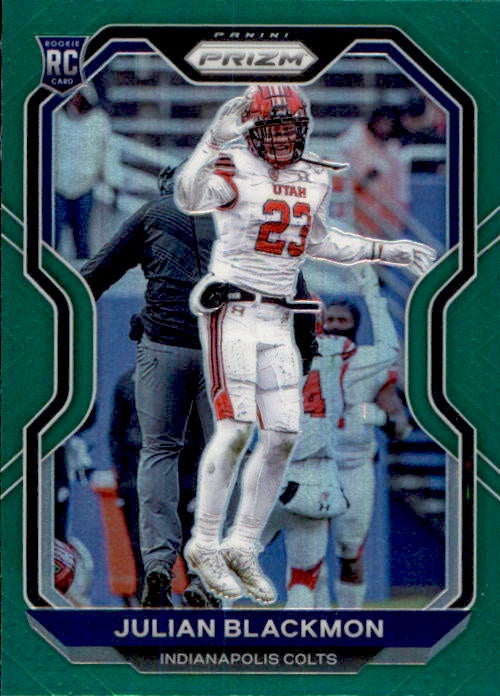 Julian Blackmon, RC, Green Prizm, 2020 Panini Prizm Football NFL