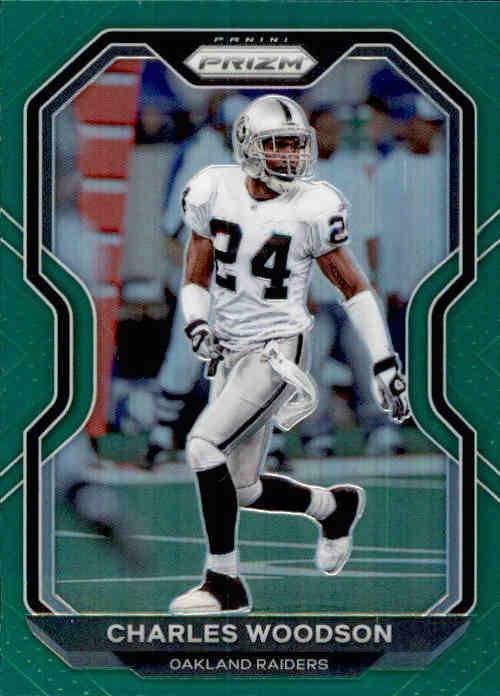 Charles Woodson, Green Prizm, 2020 Panini Prizm Football NFL