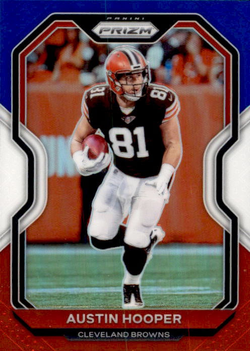 Austin Hooper, Red White Blue Prizm, 2020 Panini Prizm Football NFL