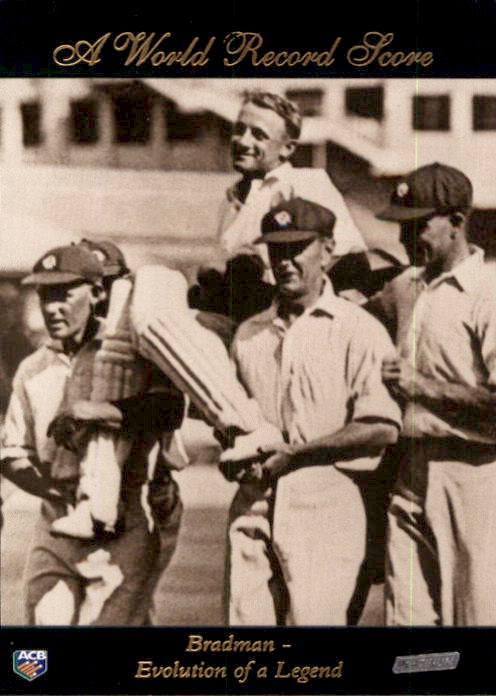 Don Bradman, A World Record Score, 2003 ACB Platinum Cricket