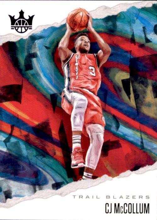 CJ McCollum, #18, PURPLE Foil, 01/99, 2019-20 Panini Court Kings Basketball NBA