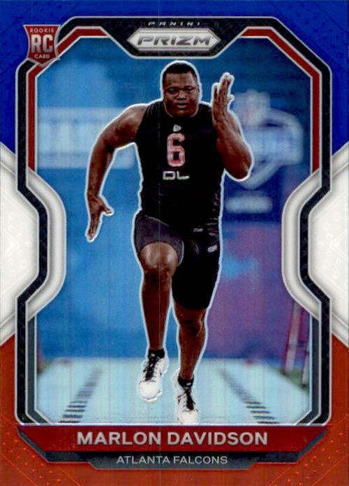 Marlon Davidson, RC, Red White Blue Prizm, 2020 Panini Prizm Football NFL