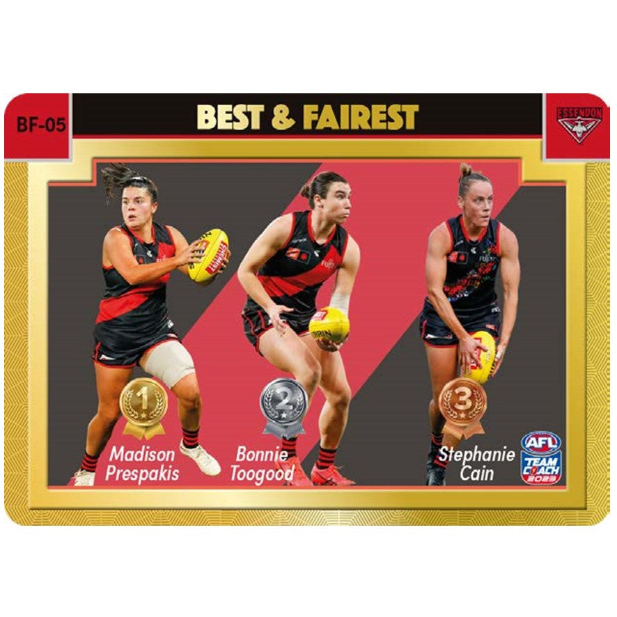 Essendon Bombers, Gold Best & Fairest, 2023 Teamcoach AFLW
