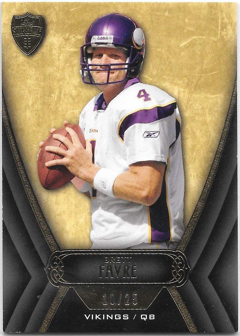 Brett Favre, 10/25, 2010 Topps Supreme Football NFL