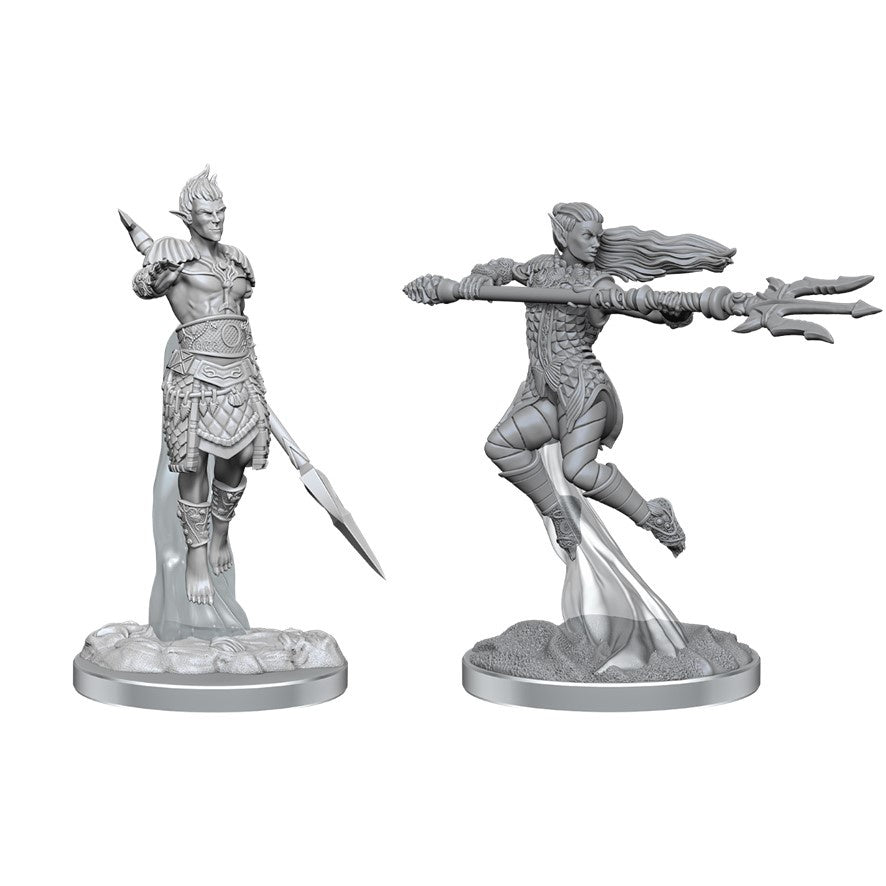 D&D Dungeons & Dragons Nolzurs Marvelous Miniatures Sea Elf Fighters