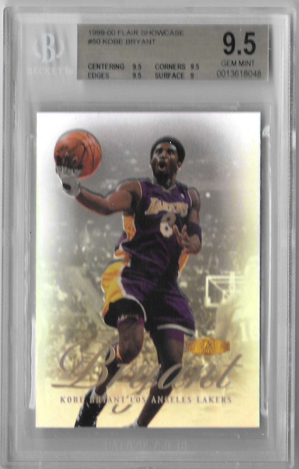 Kobe Bryant, 1999-00 Flair Showcase #50, BGS 9.5