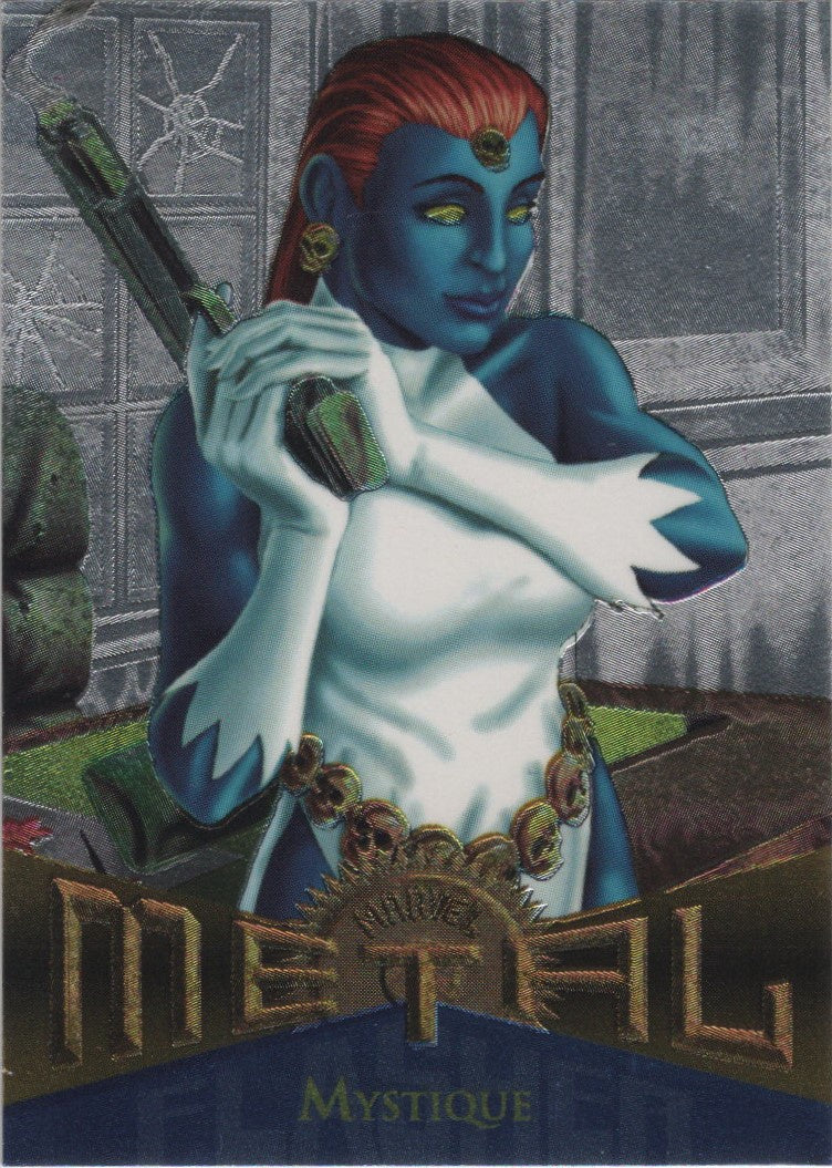 Mystique, #107, Silver Flasher Parallel, 1995 Marvel Metal Universe