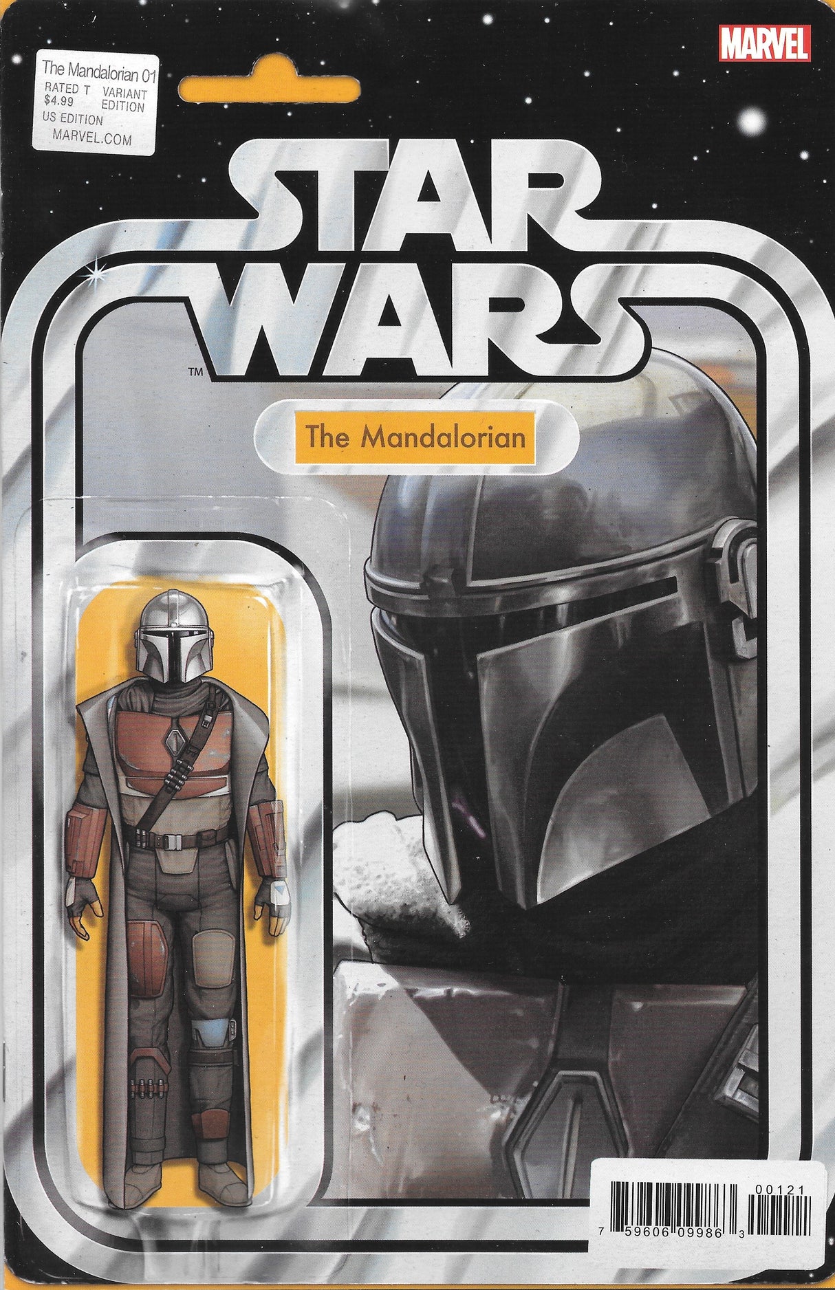 Star Wars The Mandalorian #1 Carded Mandalorian Variant Comic