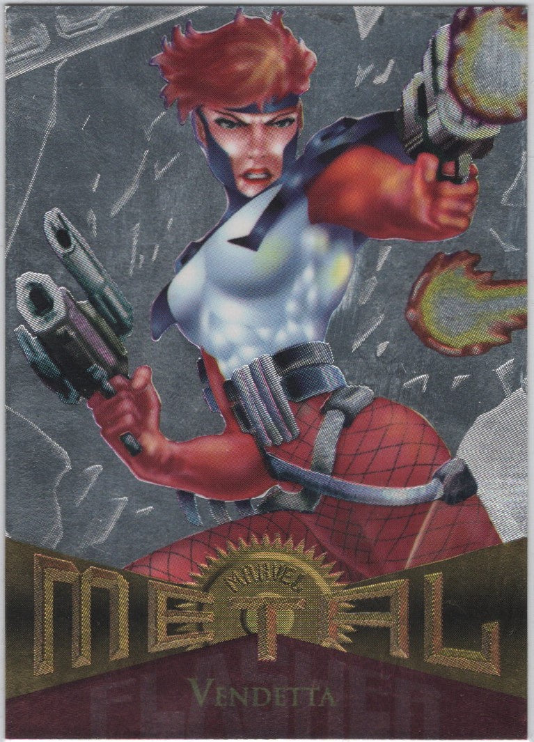Vendetta, #54, Silver Flasher Parallel, 1995 Marvel Metal Universe