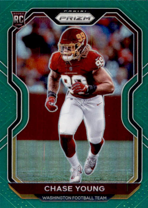 Chase Young, RC, Green Prizm, 2020 Panini Prizm Football NFL