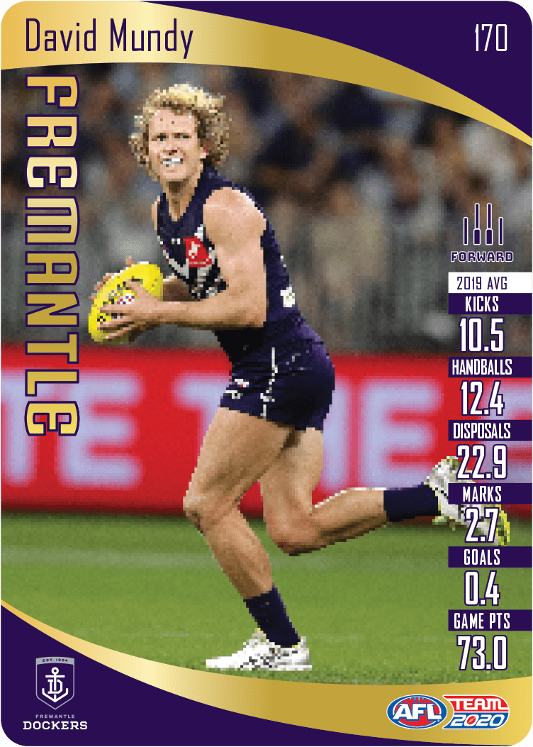 David Mundy, Gold, 2020 Teamcoach AFL