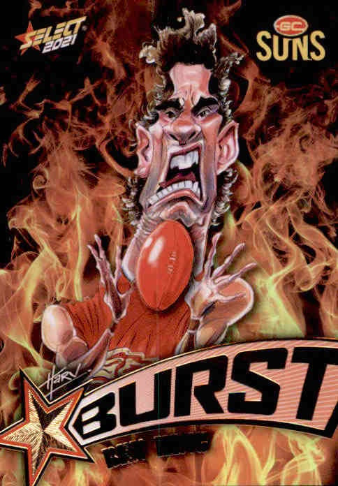 Ben King, Fire Starburst, 2021 Select AFL Footy Stars