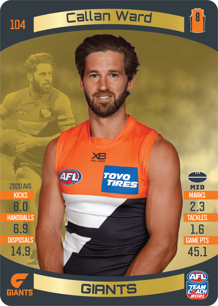 Callan Ward, Gold, 2021 Teamcoach AFL