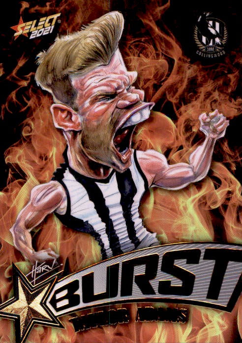 Taylor Adams, Fire Starburst, 2021 Select AFL Footy Stars