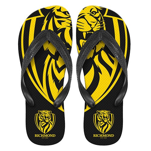 RICHMOND TIGERS THONGS - BLACK - Sizes S, M, L