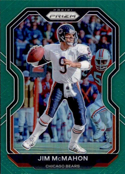 Jim McMahon, Green Prizm, 2020 Panini Prizm Football NFL