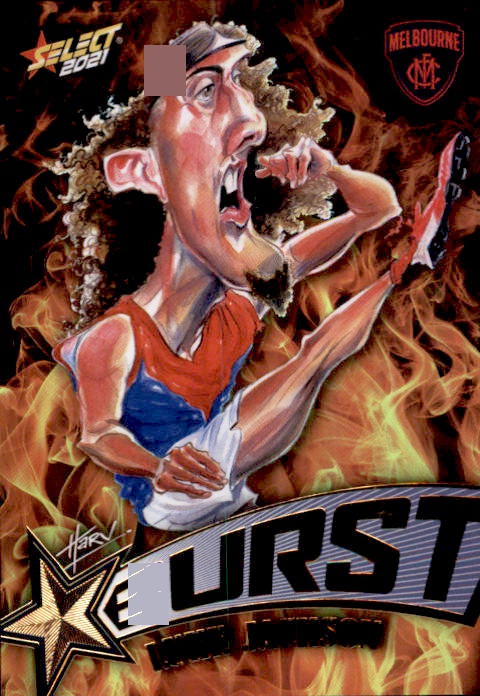 Luke Jackson, Fire Starburst, 2021 Select AFL Footy Stars