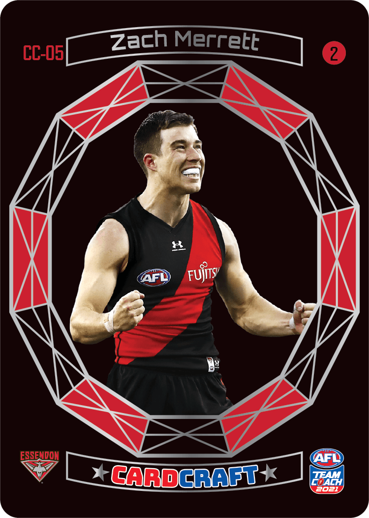 Zach Merrett, #2, Craft Card, 2021 Teamcoach AFL
