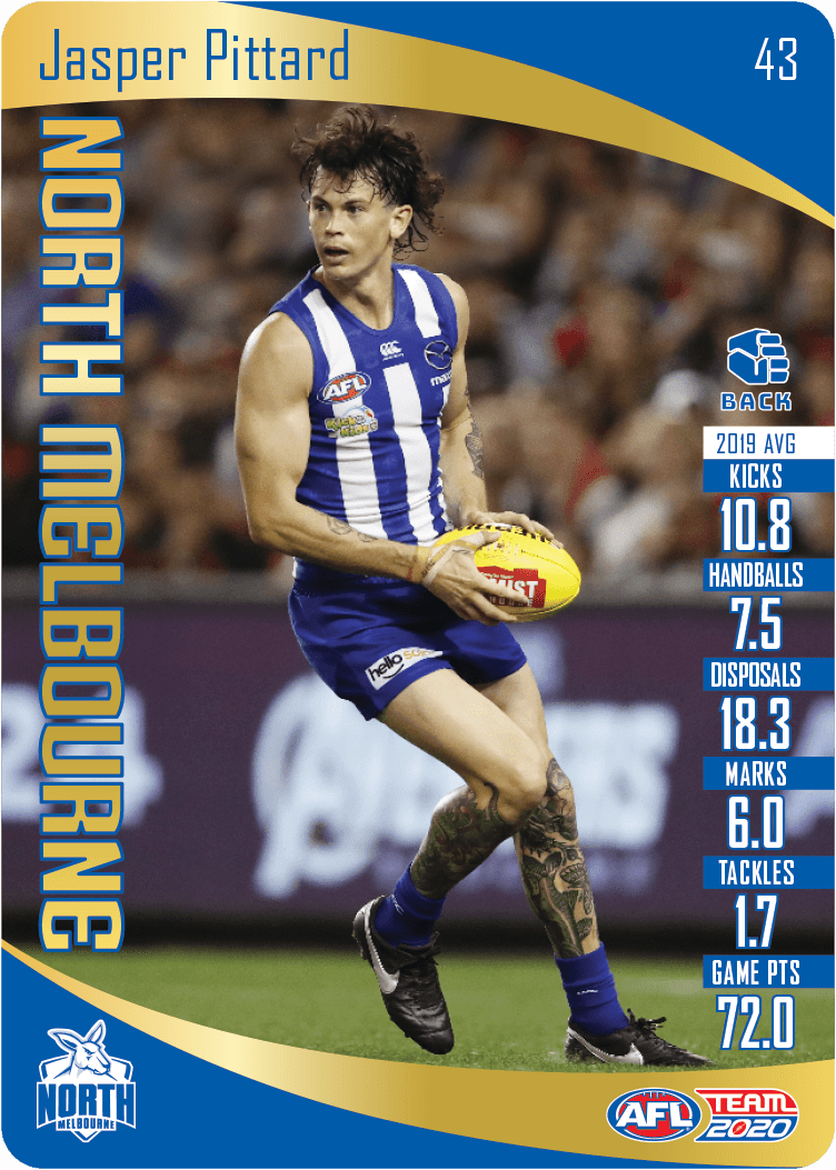 Jasper Pittard, Gold, 2020 Teamcoach AFL