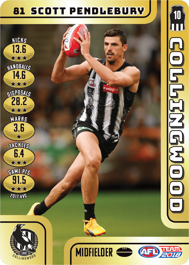 Scott Pendlebury, Gold, 2018 Teamcoach AFL