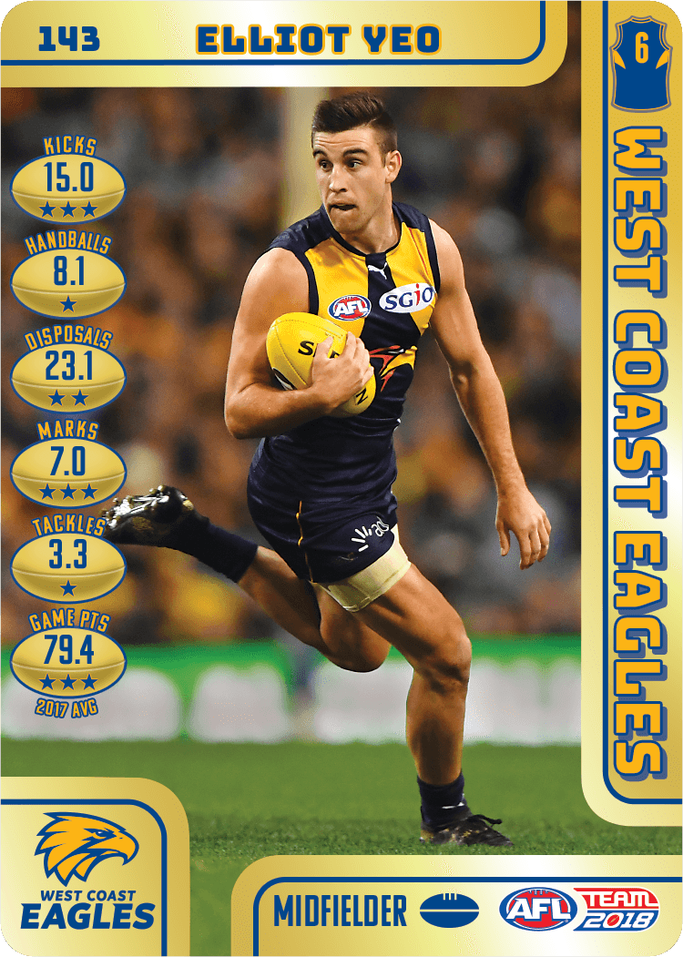 Elliot Yeo, Gold, 2018 Teamcoach AFL