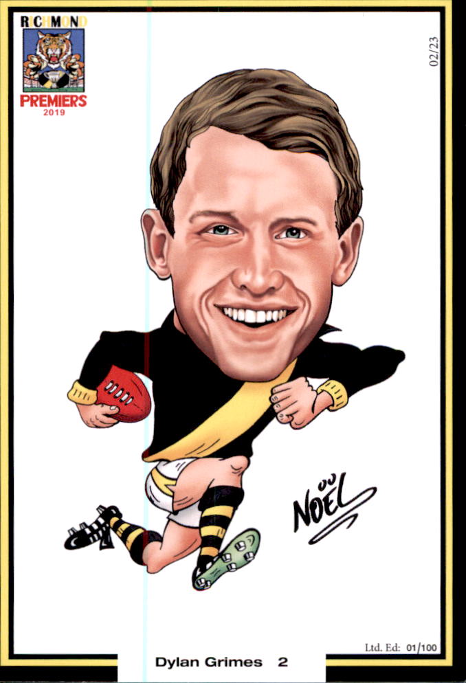Richmond Tigers 2019 Premiers Card Set by Noel