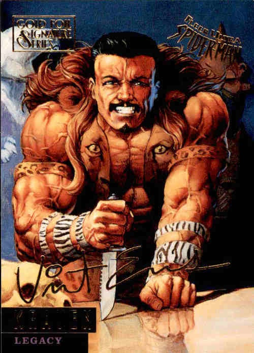 Kraven, #64, Gold Foil Signature Parallel, 1995 Fleer Ultra Spider-Man