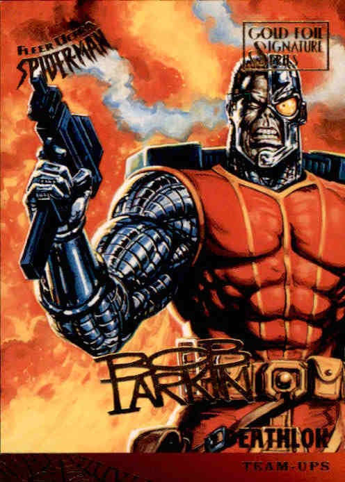 Deathlok, #114, Gold Foil Signature Parallel, 1995 Fleer Ultra Spider-Man