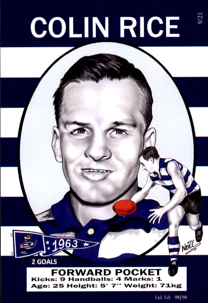 Geelong Cats 1963 Premiers Card Set by Noel