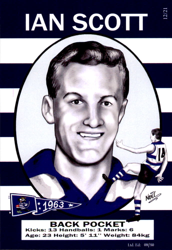 Geelong Cats 1963 Premiers Card Set by Noel