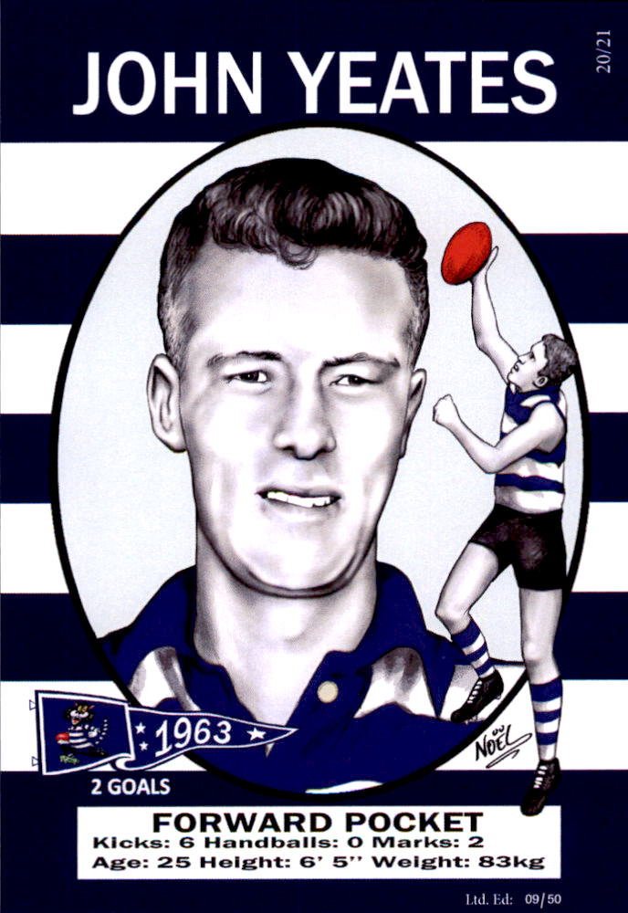 Geelong Cats 1963 Premiers Card Set by Noel