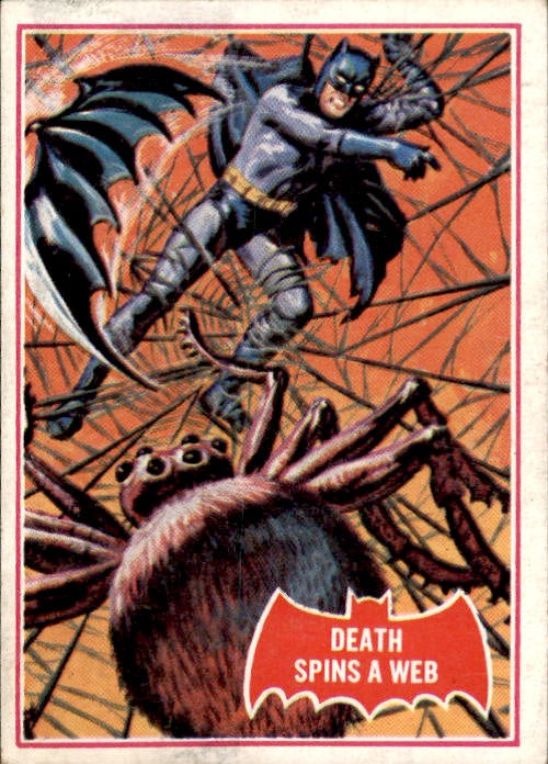 Death Spins a Web, Red Bat, Batman Puzzle Cards, 1966 National Periodical Publications