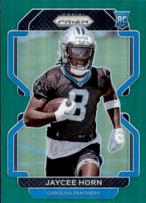 Jaycee Horn, RC, Green Prizm, 2021 Panini Prizm Football NFL