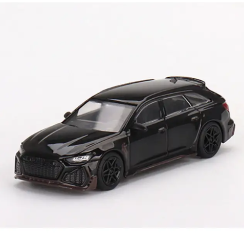 Mini GT, ABT Audi RS6 Johann Abt Signature Edition Black, 1:64 Scale Diecast Model Car