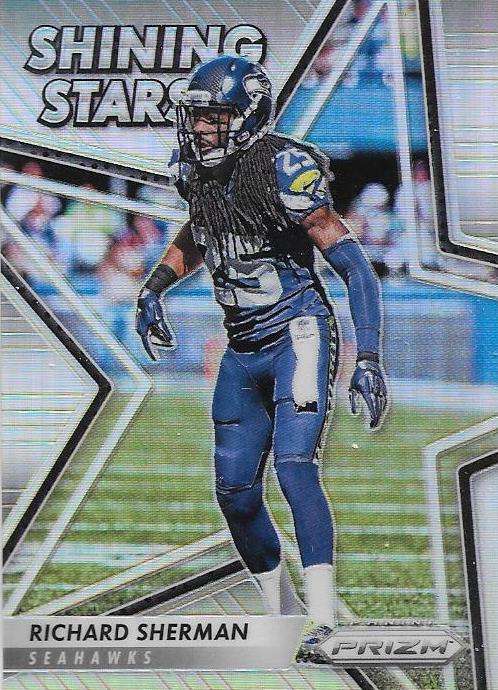 Richard Sherman, Shining Stars Refractor, 2016 Panini NFL Prizm Football