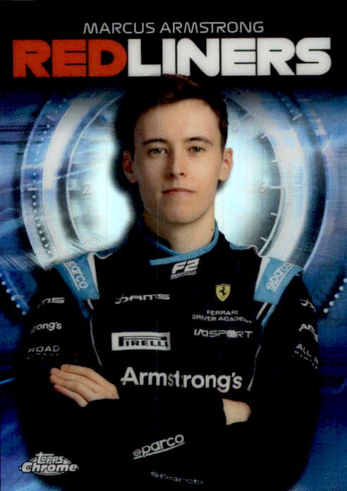 Marcus Armstrong, Red Liners, 2021 Topps Chrome Formula 1 Racing