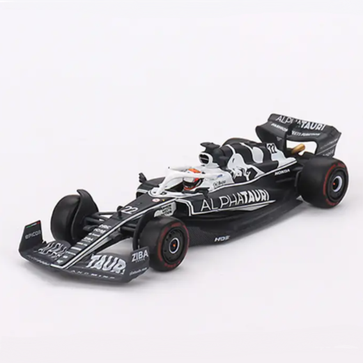 Mini GT, AlphaTauri AT03 #22 Yuki Tsunoda 2022 Abu Dhabi Grand Prix - 1:64 Scale Diecast Model Car
